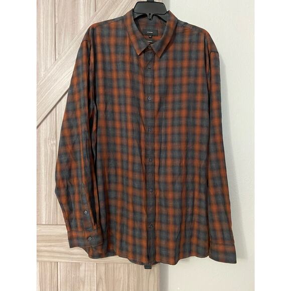 NWT Vince XXL Canyon shadow plaid longsleeve - Picture 4 of 7